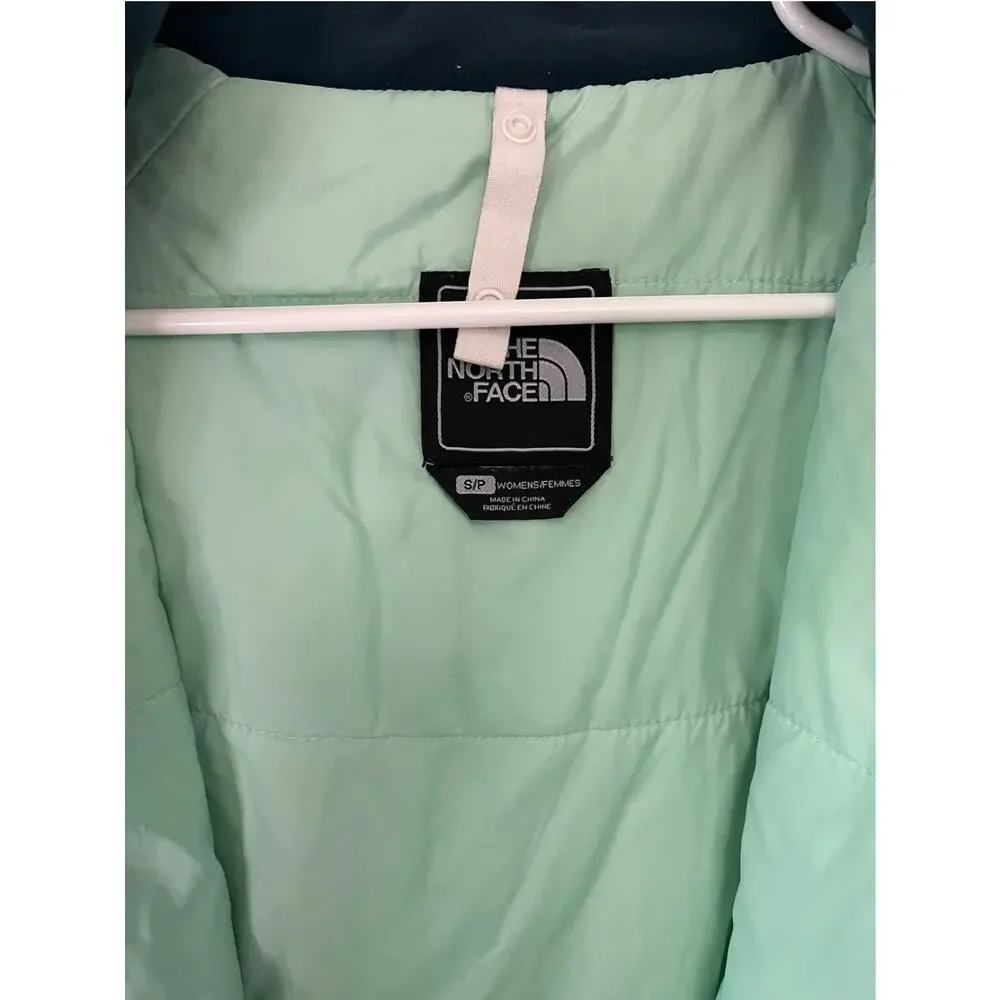 The North Face Women Blue Teal Insulated Hooded HyVent Jacket Size Small - EUC - Picture 7 of 12